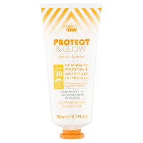 Protect & Glow by Skinny Tan Lotion SPF 30 / Isepruunistav päikesekaitse kreem 200ml