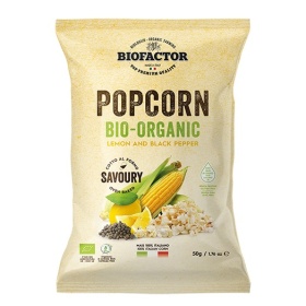 Orgaaniline popkorn musta pipra ja sidruniga 50g